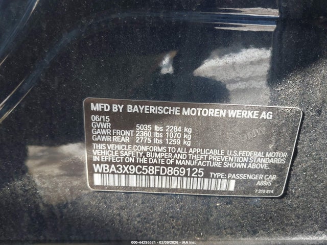 2015 BMW 335I GRAN TURISMO WBA3X9C58FD869125 Photo 8