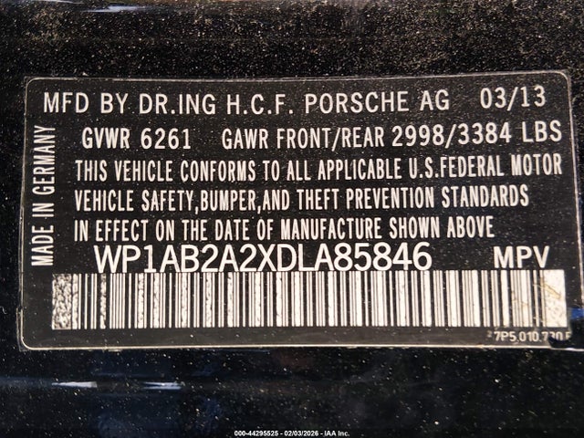 2013 PORSCHE CAYENNE WP1AB2A2XDLA85846 Photo 8