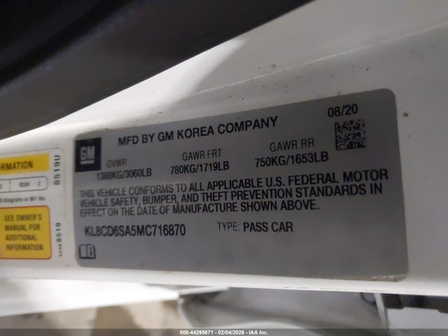 Chevrolet Spark Fwd 1lt Automatic 2021 KL8CD6SA5MC716870 Image 18