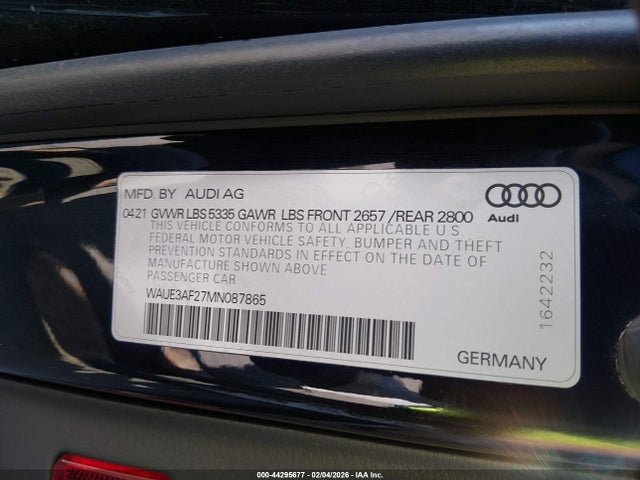 2021 AUDI A6 WAUE3AF27MN087865 Photo 8