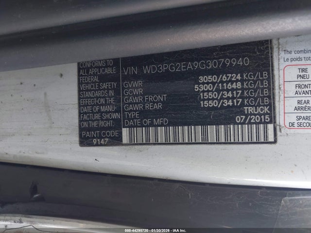 Mercedes-Benz Metris 2016 WD3PG2EA9G3079940 Image 9