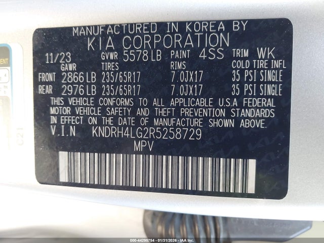 KNDRH4LG2R5258729 KIA Sorento Hybrid Ex
