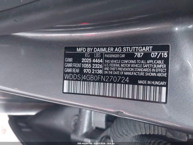 WDDSJ4GB0FN270724 Mercedes-Benz CLA 250 4MATIC