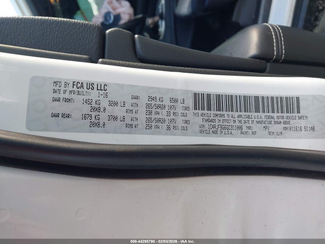 1C4RJFBG6GC311006 Jeep Grand Cherokee Limited