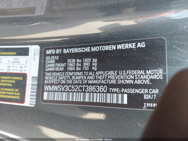 2012 MINI COOPER S WMWSV3C52CT386360 Photo 8