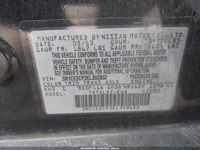 Nissan Versa Note Sv 2014 3N1CE2CP3EL352652 Image 9