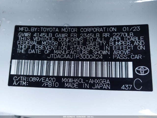 Toyota PRIUS XLE 2023 JTDACAAU1P3000424 Image 9