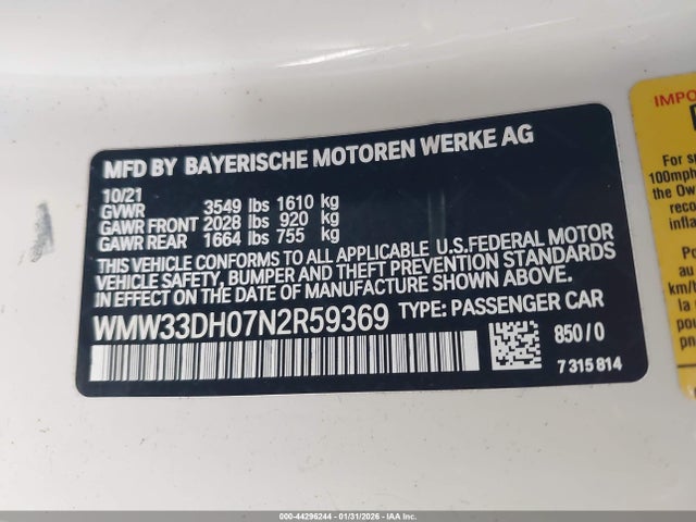 2022 MINI HARDTOP WMW33DH07N2R59369 Photo 8