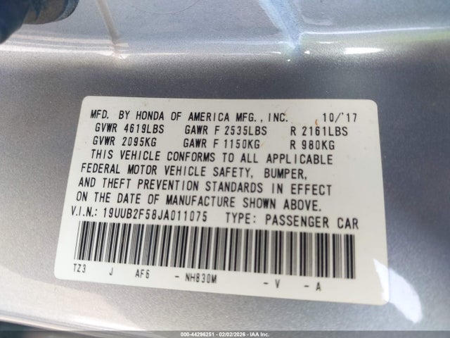 Acura Tlx Tech Pkg 2018 19UUB2F58JA011075 Image 9