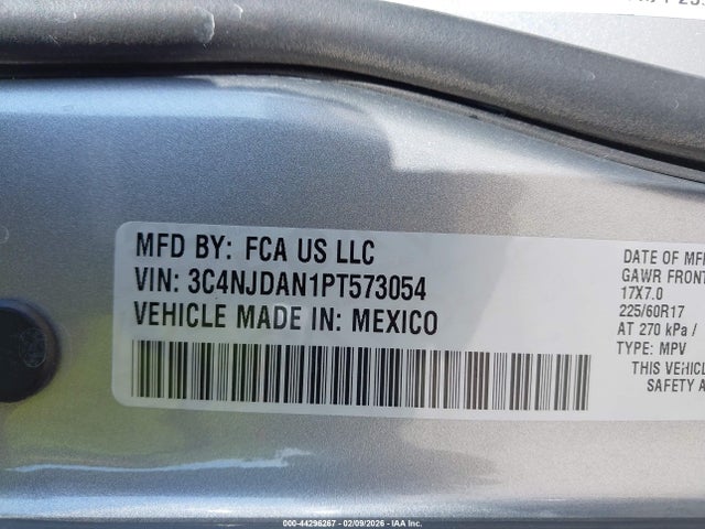 2023 Jeep Compass Sport 4x4 მანქანა იყიდება აუქციონზე, vin: 3C4NJDAN1PT573054, აუქციონის ნომერი: 44296267