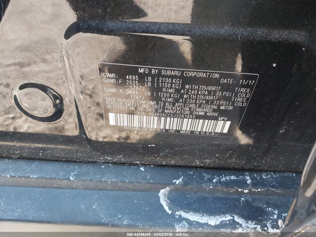 Subaru Outback 2.5i Premium 2018 4S4BSACC5J3261893 Image 9