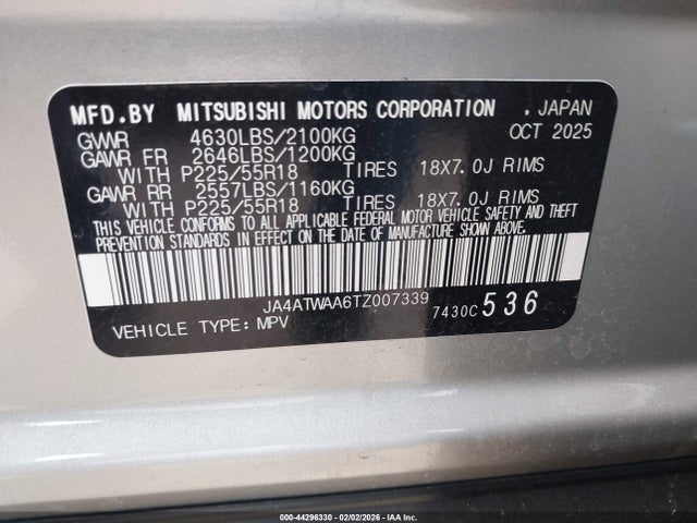 2026 MITSUBISHI ECLIPSE CROSS JA4ATWAA6TZ007339 Photo 8