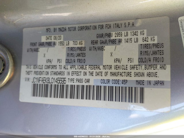 2020 FIAT 124 SPIDER JC1NFAEK8L0145695 Photo 8