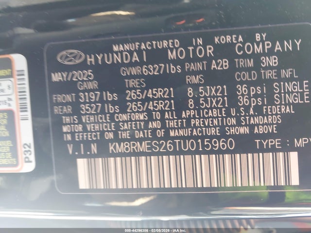Hyundai Palisade Calligraphy 2026 KM8RMES26TU015960 Image 9