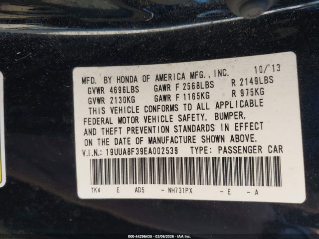 Aukcja sprzedaży 2014 Acura Tl 3.5 Special Edition, vin: 19UUA8F39EA002539, numer aukcji: 44296435