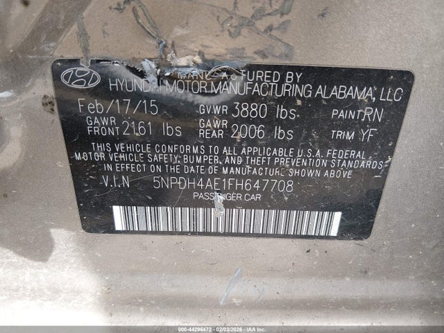2015 HYUNDAI ELANTRA 5NPDH4AE1FH647708 Photo 8
