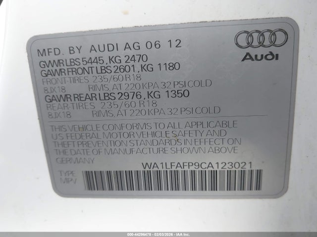 2012 AUDI Q5 WA1LFAFP9CA123021 Photo 8