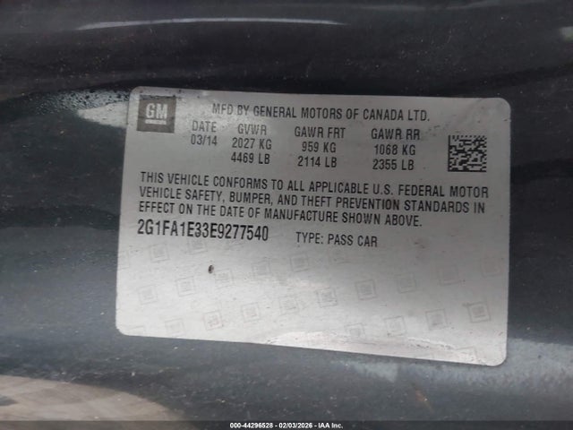 Chevrolet Camaro 2ls 2014 2G1FA1E33E9277540 Image 9