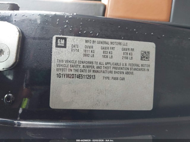 1G1YM2D74E5112913 Chevrolet Corvette Stingray Z51