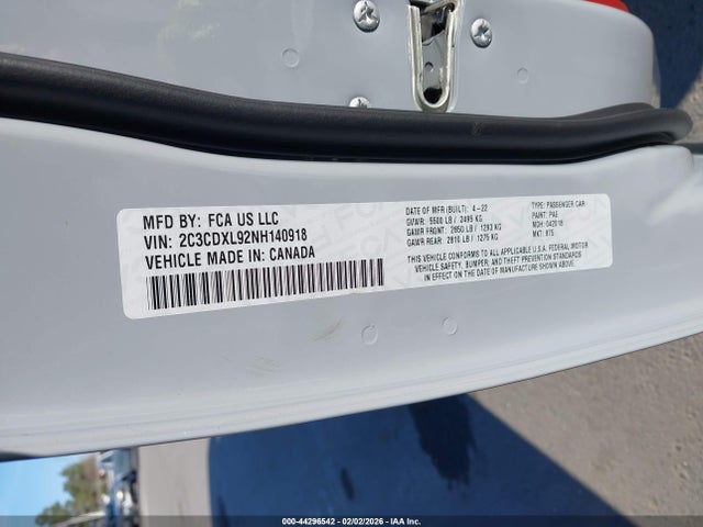 2C3CDXL92NH140918 Dodge Charger Srt Hellcat Widebody