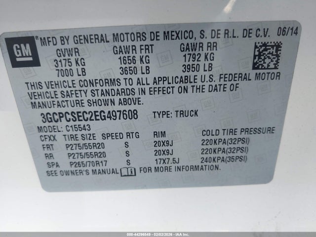 Chevrolet Silverado 1500 1lz 2014 3GCPCSEC2EG497608 Image 9