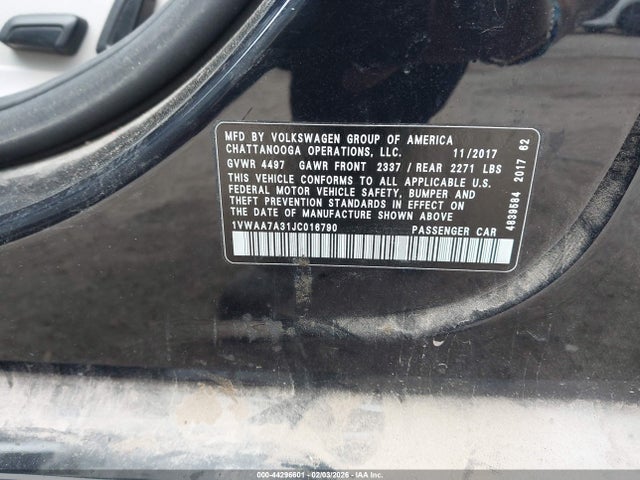 2018 VOLKSWAGEN PASSAT 1VWAA7A31JC016790 Photo 8