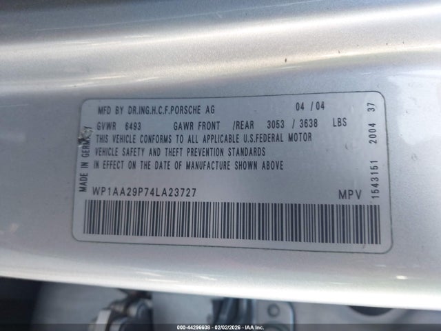 2004 PORSCHE CAYENNE WP1AA29P74LA23727 Photo 8