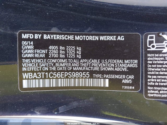 Aukcja sprzedaży 2014 Bmw 428i Xdrive, vin: WBA3T1C56EPS98955, numer aukcji: 44296616