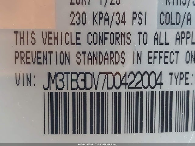 2013 Mazda Cx-9 Grand Touring მანქანა იყიდება აუქციონზე, vin: JM3TB3DV7D0422004, აუქციონის ნომერი: 44296799
