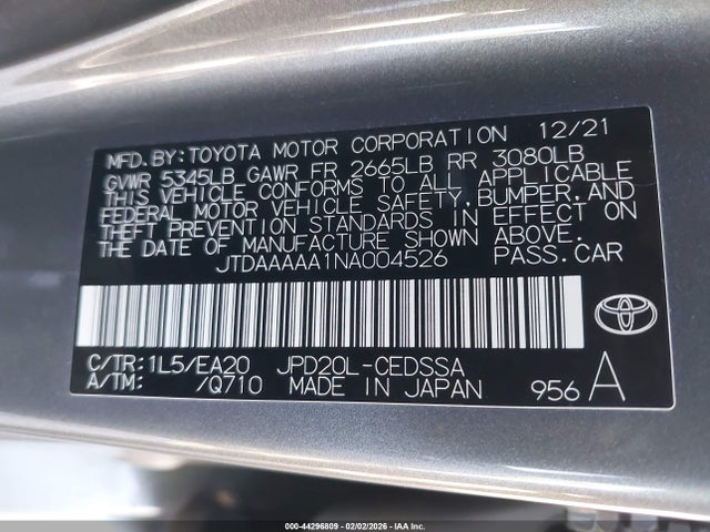 Toyota Mirai Xle 2022 JTDAAAAA1NA004526 Image 9
