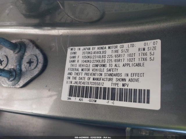 2007 HONDA CR-V JHLRE48787C055812 Photo 8