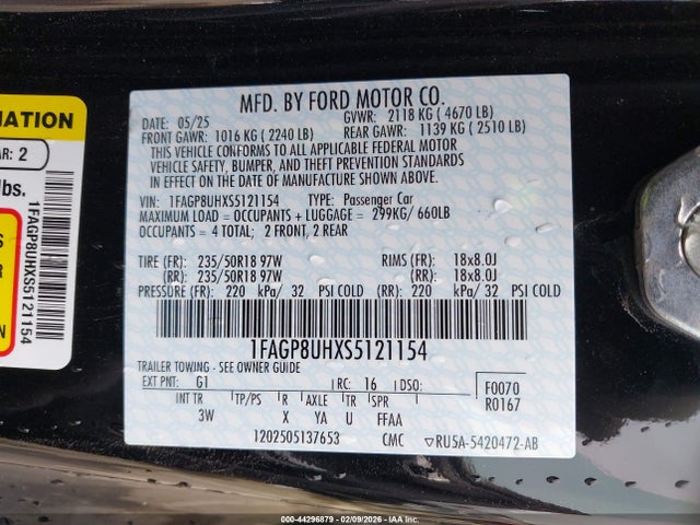 1FAGP8UHXS5121154 Ford Mustang Ecoboost Premium