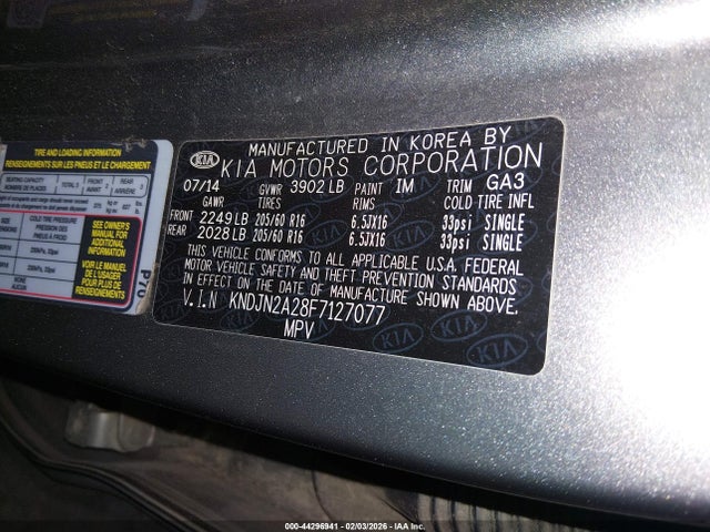 KIA Soul ! 2015 KNDJN2A28F7127077 Image 9
