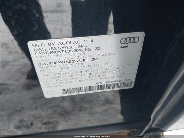 2015 AUDI Q5 WA1LFAFP0FA071640 Photo 8