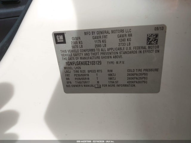 Chevrolet Equinox 2lt 2014 1GNFLGEK6EZ103129 Image 9