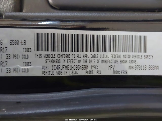 Продажа на аукционе авто 2017 Jeep Grand Cherokee Laredo 4x4, vin: 1C4RJFAG1HC954690, номер лота: 44297121