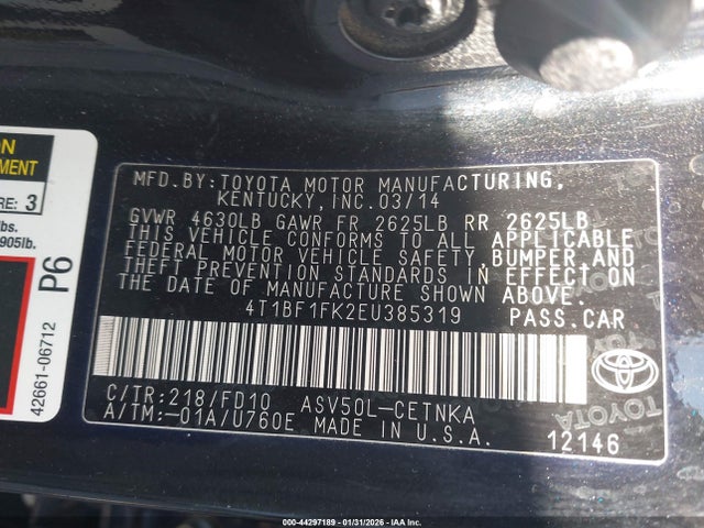 2014 TOYOTA CAMRY 4T1BF1FK2EU385319 Photo 8