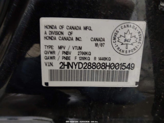 2008 ACURA MDX 2HNYD28808H001549 Photo 8