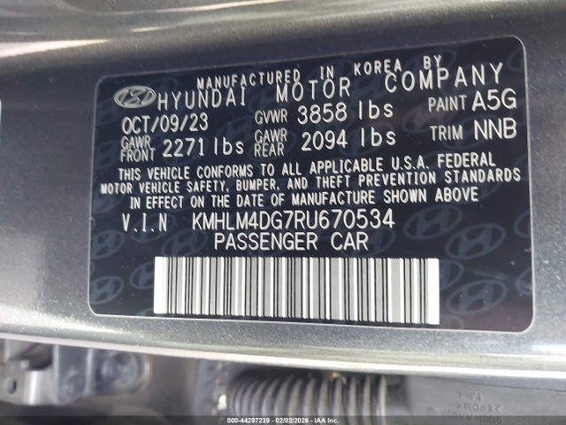 Hyundai ELANTRA SEL 2024 KMHLM4DG7RU670534 Image 9