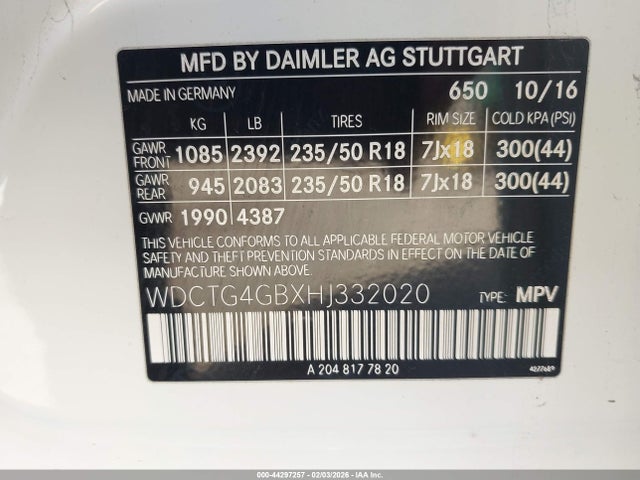 2017 MERCEDES-BENZ GLA 250 WDCTG4GBXHJ332020 Photo 8