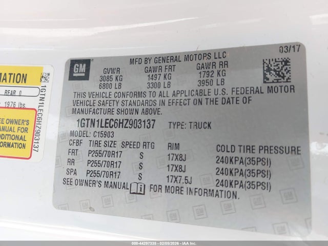 1GTN1LEC6HZ903137 GMC SIERRA 1500
