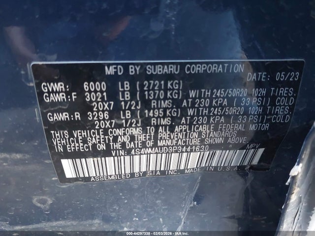 2023 SUBARU ASCENT 4S4WMAUD3P3441630 Photo 8