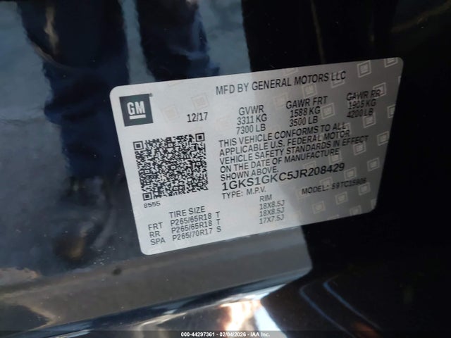 1GKS1GKC5JR208429 GMC Yukon Xl Slt