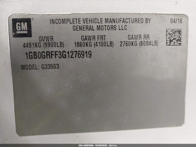Chevrolet Express 2016 1GB0GRFF3G1276919 Image 9