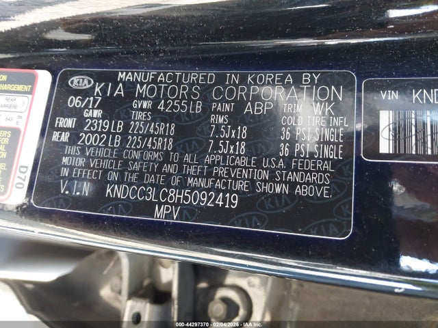 2017 KIA NIRO KNDCC3LC8H5092419 Photo 8