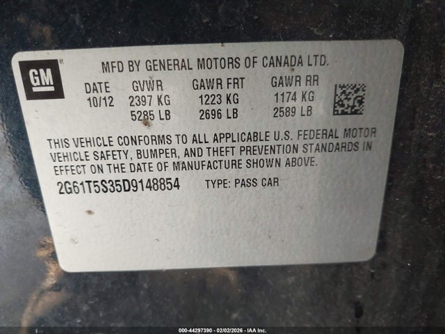 2013 CADILLAC XTS 2G61T5S35D9148854 Photo 8