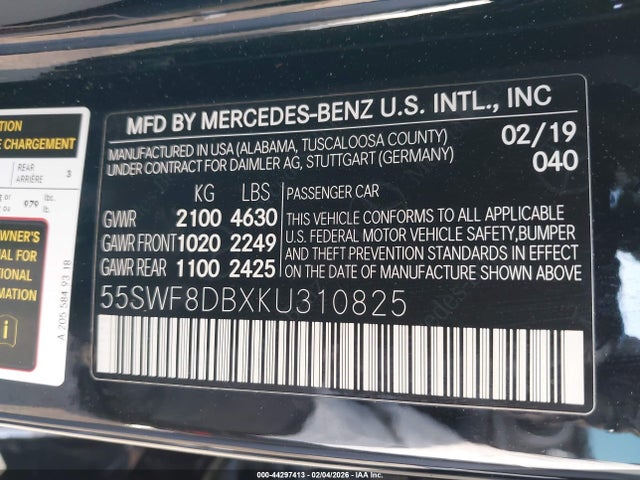 55SWF8DBXKU310825 Mercedes-Benz C 300
