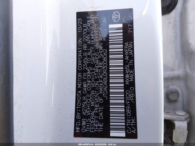 2024 TOYOTA PRIUS JTDADABU2R3008062 Photo 8