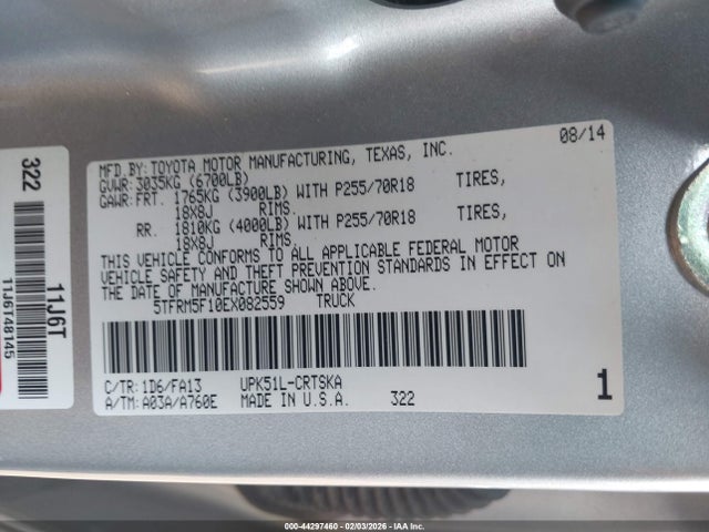 2014 TOYOTA TUNDRA 5TFRM5F10EX082559 Photo 8
