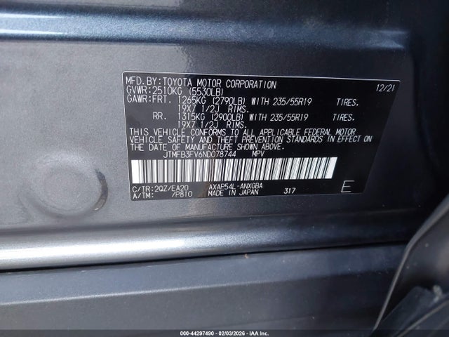 2022 TOYOTA RAV4 PRIME JTMFB3FV6ND078744 Photo 8